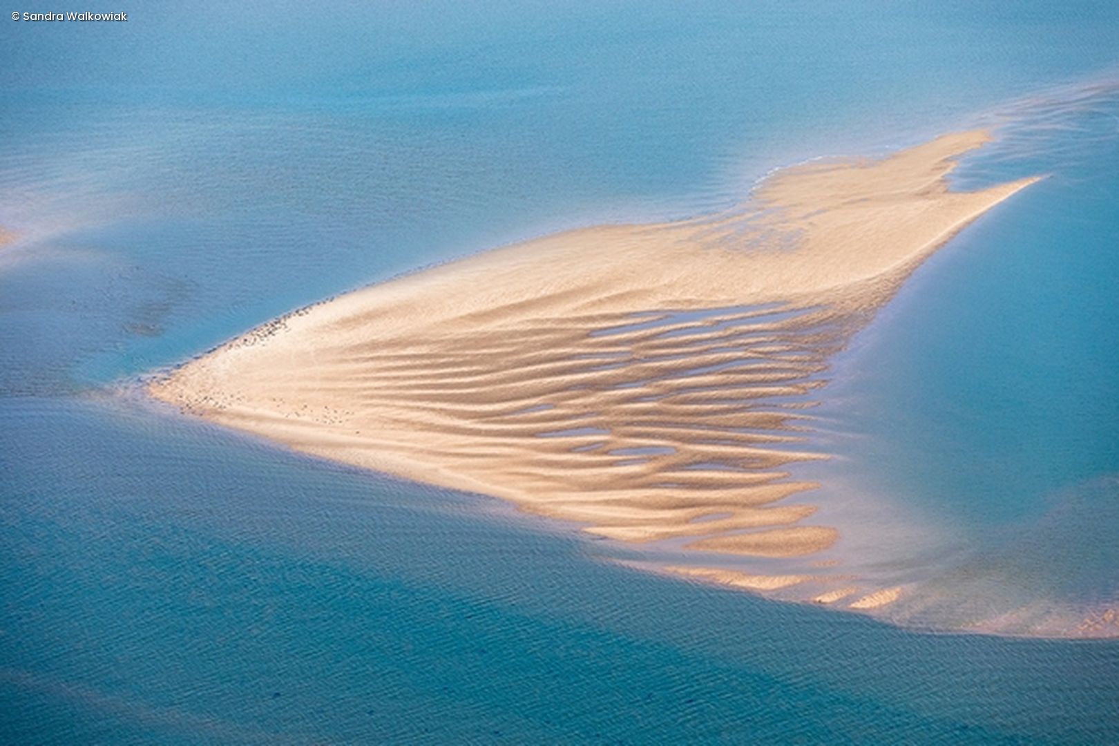 Sandbank im Wasser