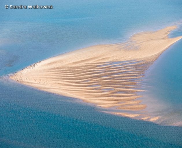 Sandbank im Wasser