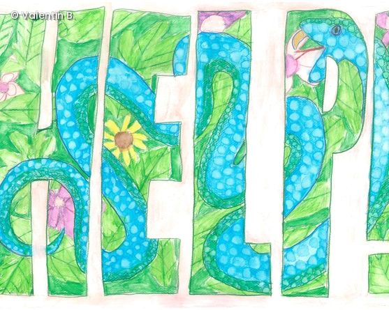 HELP Buchstaben mit Naturmuster