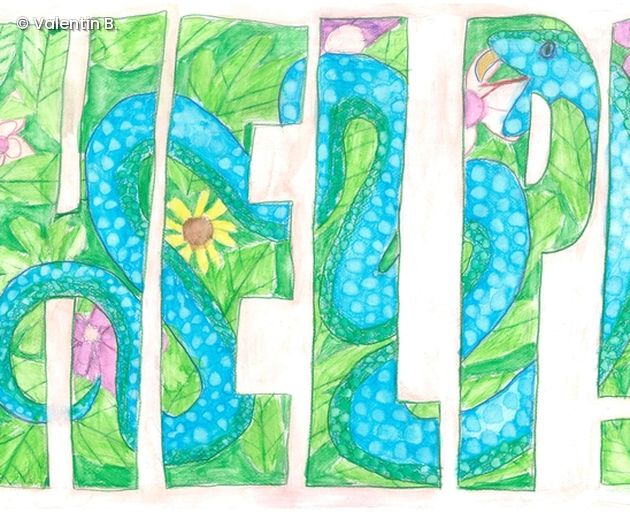HELP Buchstaben mit Naturmuster