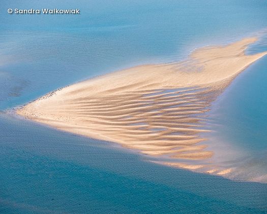 Sandbank im Wasser