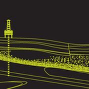 Illustration, gelbe Linien auf schwarzem Hintergrund