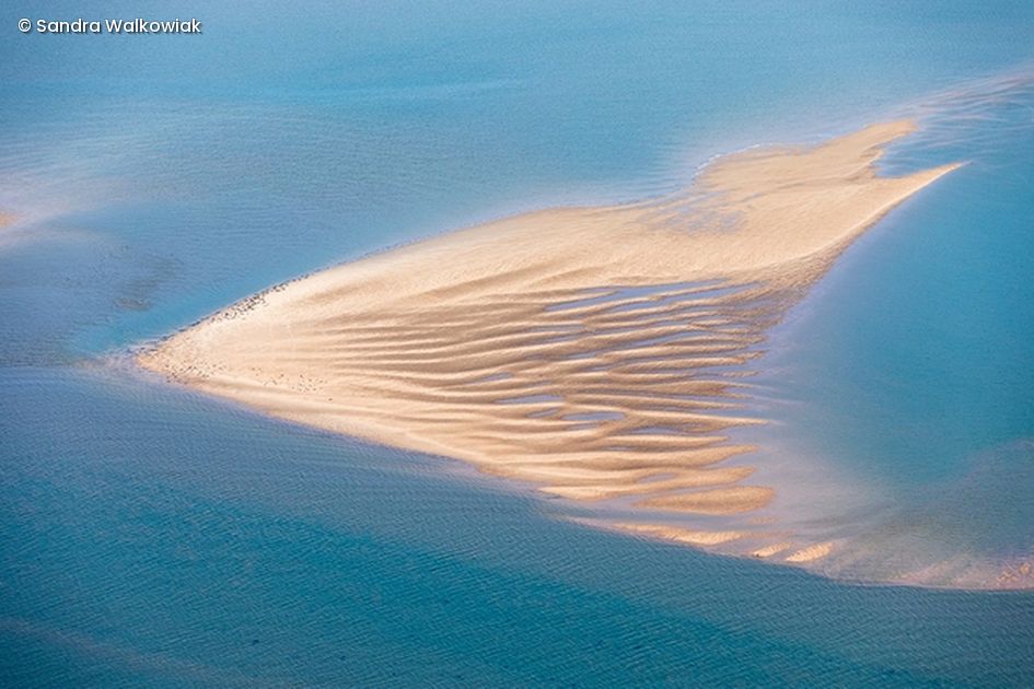 Sandbank im Wasser