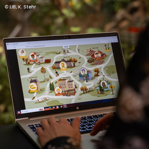 Spiel auf Laptop Bildschirm